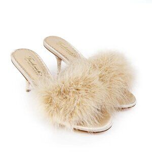 Fredricks of Hollywood Feather Mule Heel 8